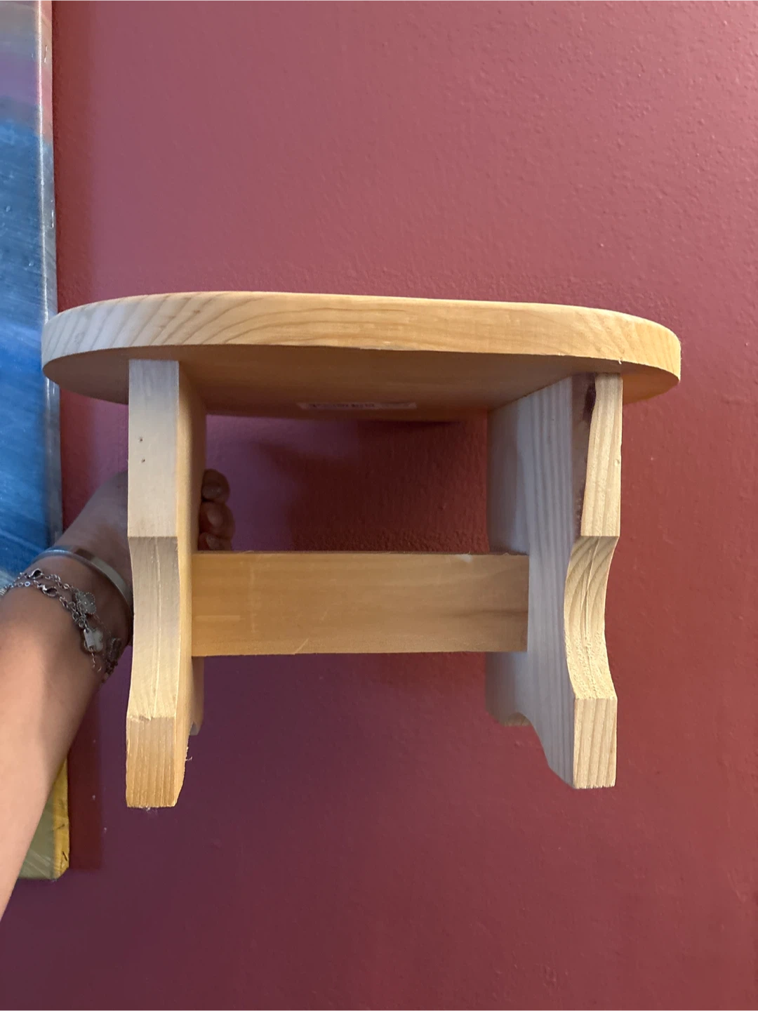 🥕 wooden Oval Stool