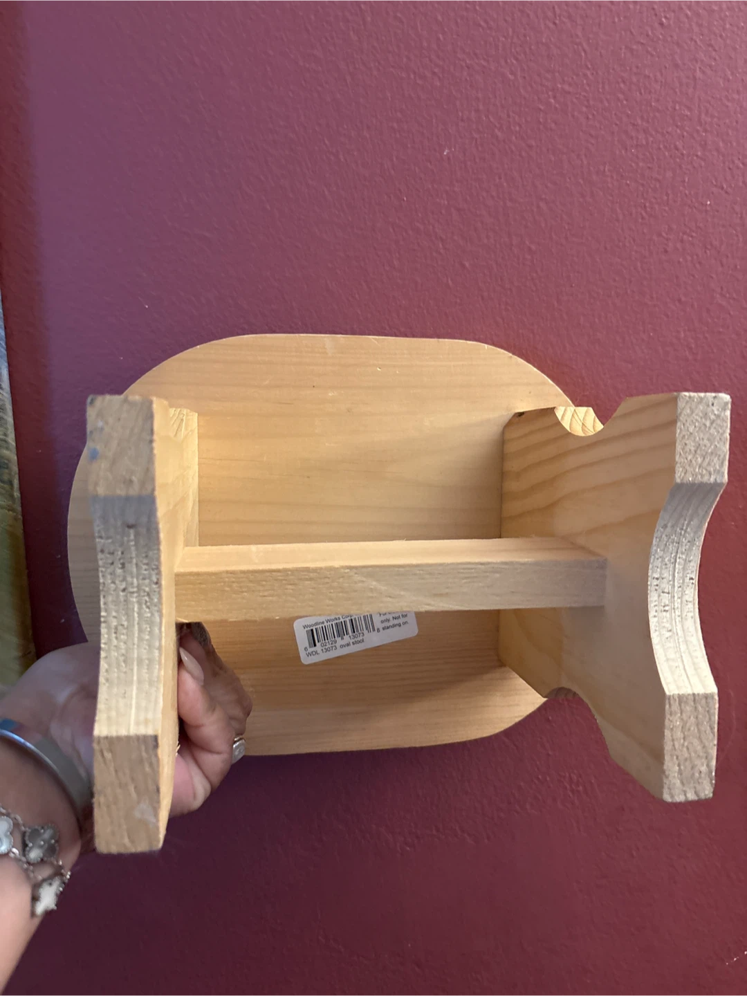 🥕 wooden Oval Stool - photo 3