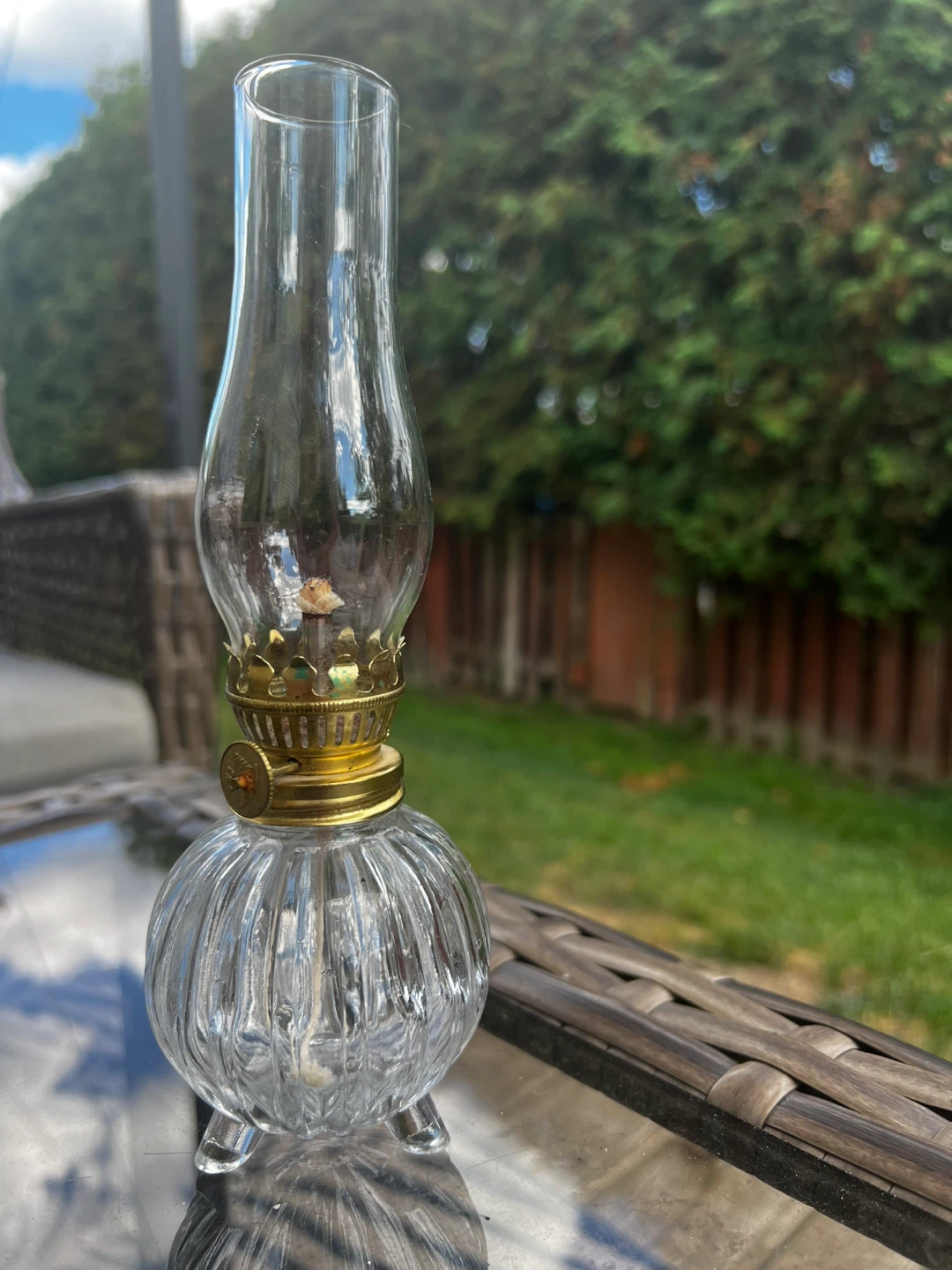 Vintage Miniature Oil Lamp