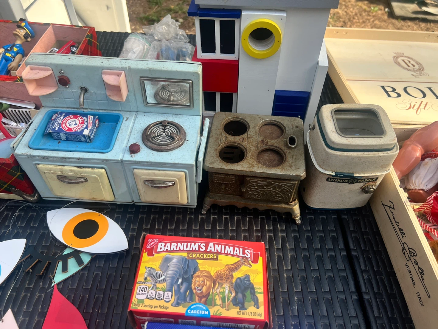 Vintage Mix Toy lot for  Tin Toy Kitchen Set & More - photo 2