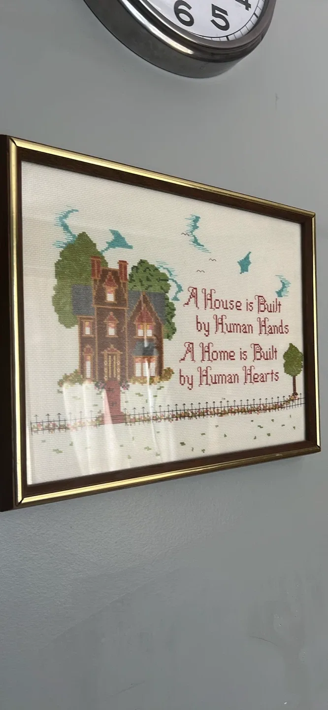 Framed Cross-Stitch House Art image indicator(4)