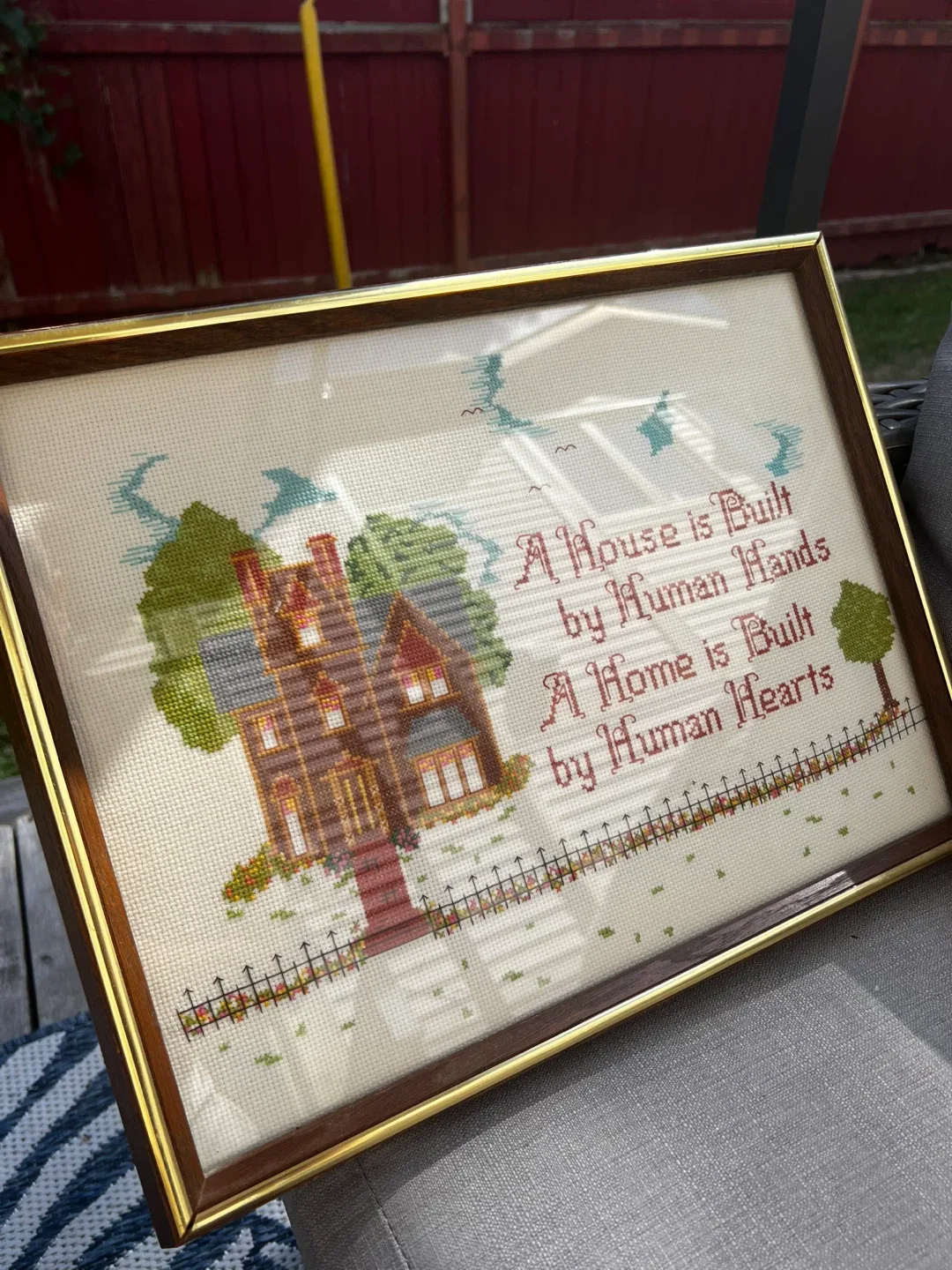 Framed Cross-Stitch House Art image indicator(3)