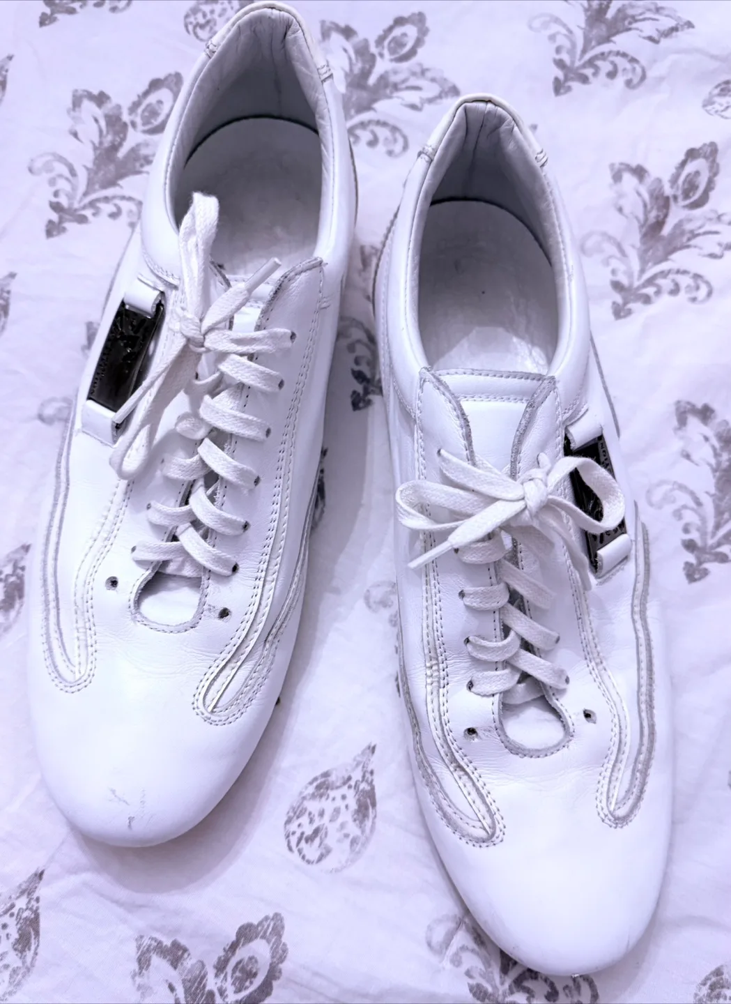 Versace Collection White Leather Sneakers image indicator(2)