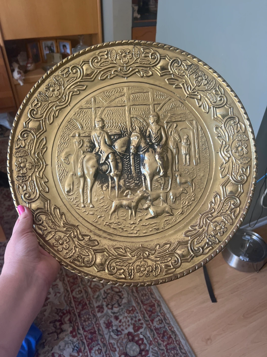 Vintage Brass Decorative Plate