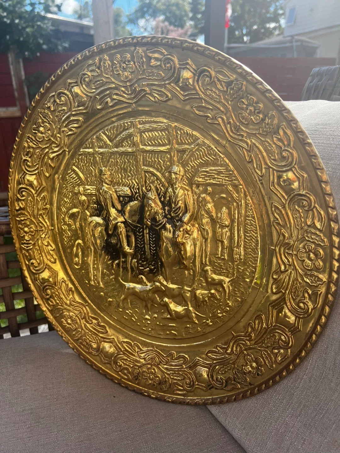 Vintage Brass Decorative Plate image indicator(2)