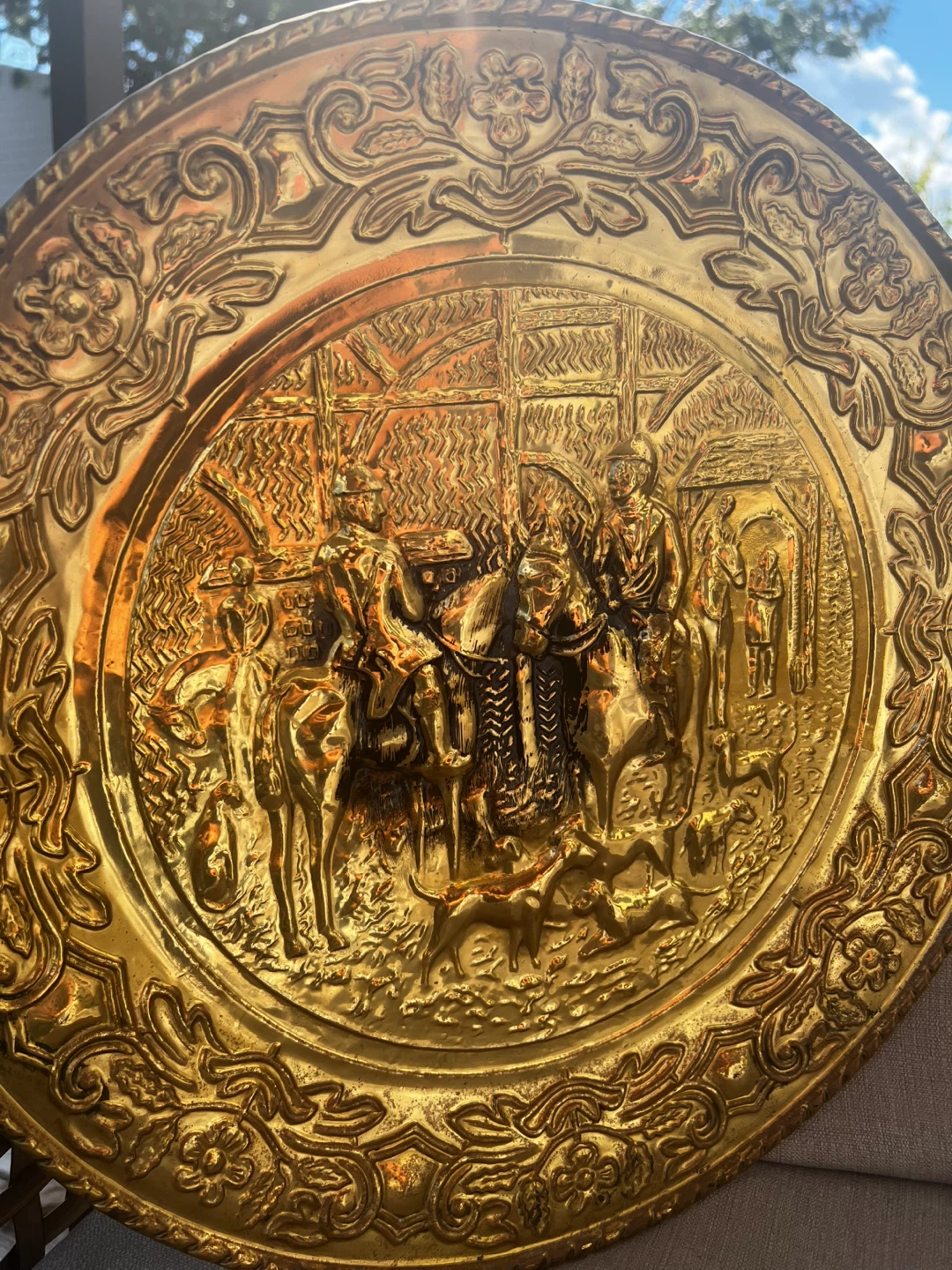 Vintage Brass Decorative Plate - photo 3