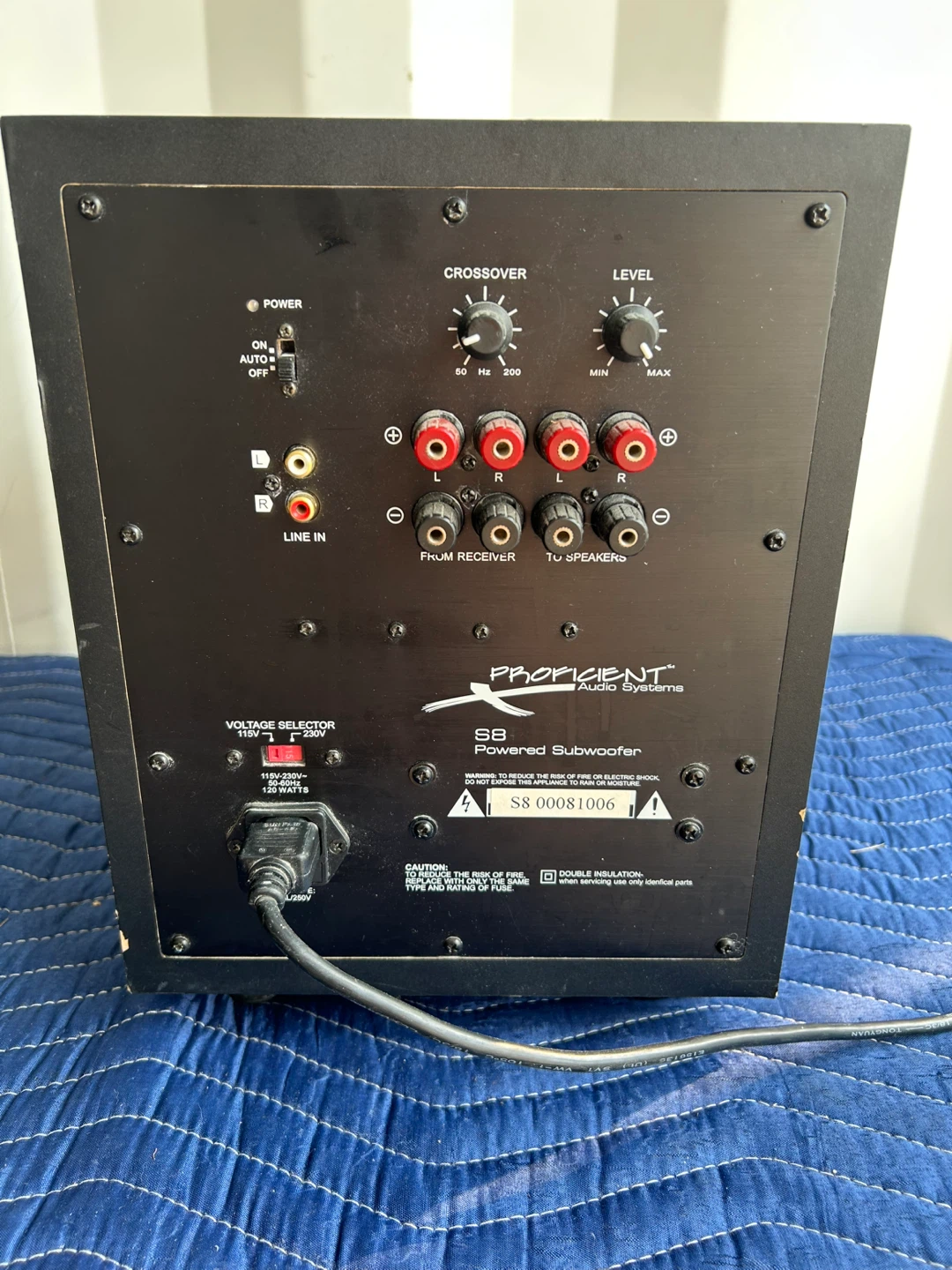 Proficient Audio Systems S8 Powered Subwoofer - photo 4