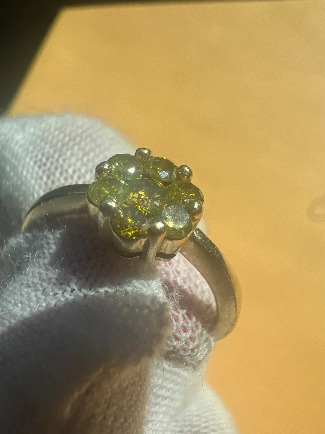 10 k Yellow diamonds Ring thumbnail