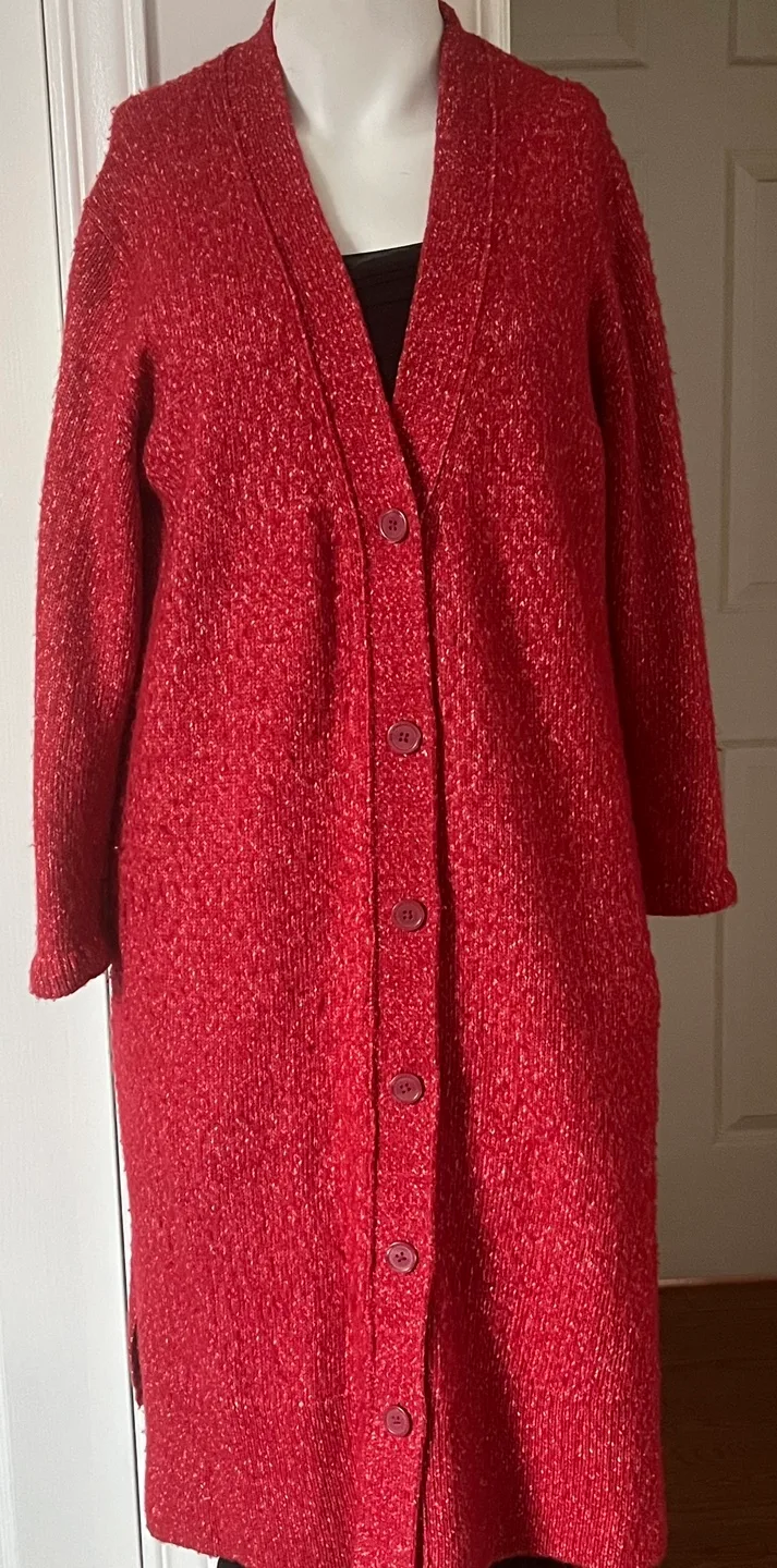Joe Fresh Red Cardigan - Size M image indicator(5)