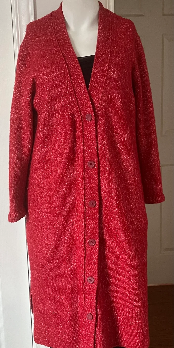 Joe Fresh Red Cardigan - Size M image indicator(6)