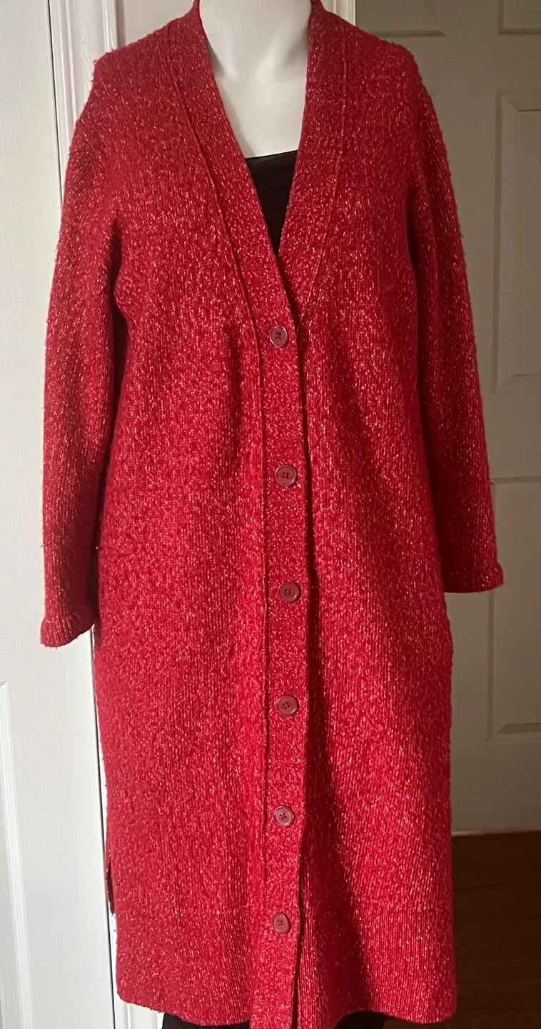 Joe Fresh Red Cardigan - Size M image indicator(4)