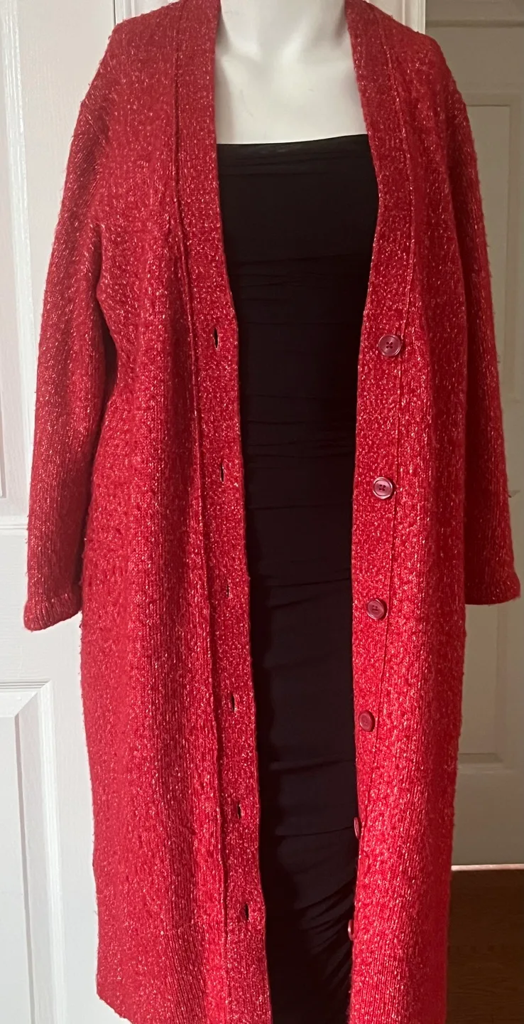 Joe Fresh Red Cardigan - Size M image indicator(7)
