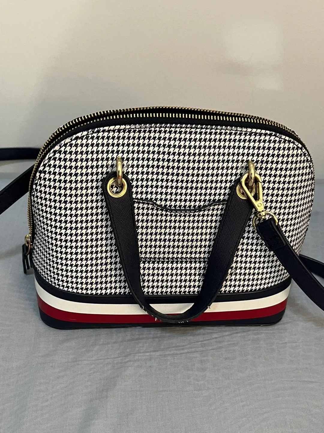 Tommy Hilfiger Houndstooth Dome Satchel image indicator(2)