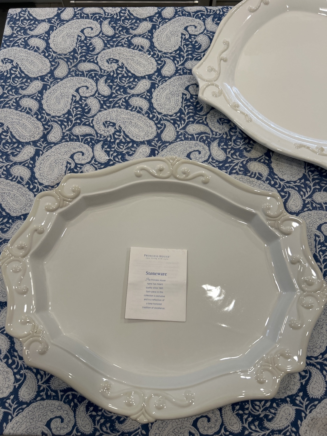 Princess House Stoneware Serving Platter