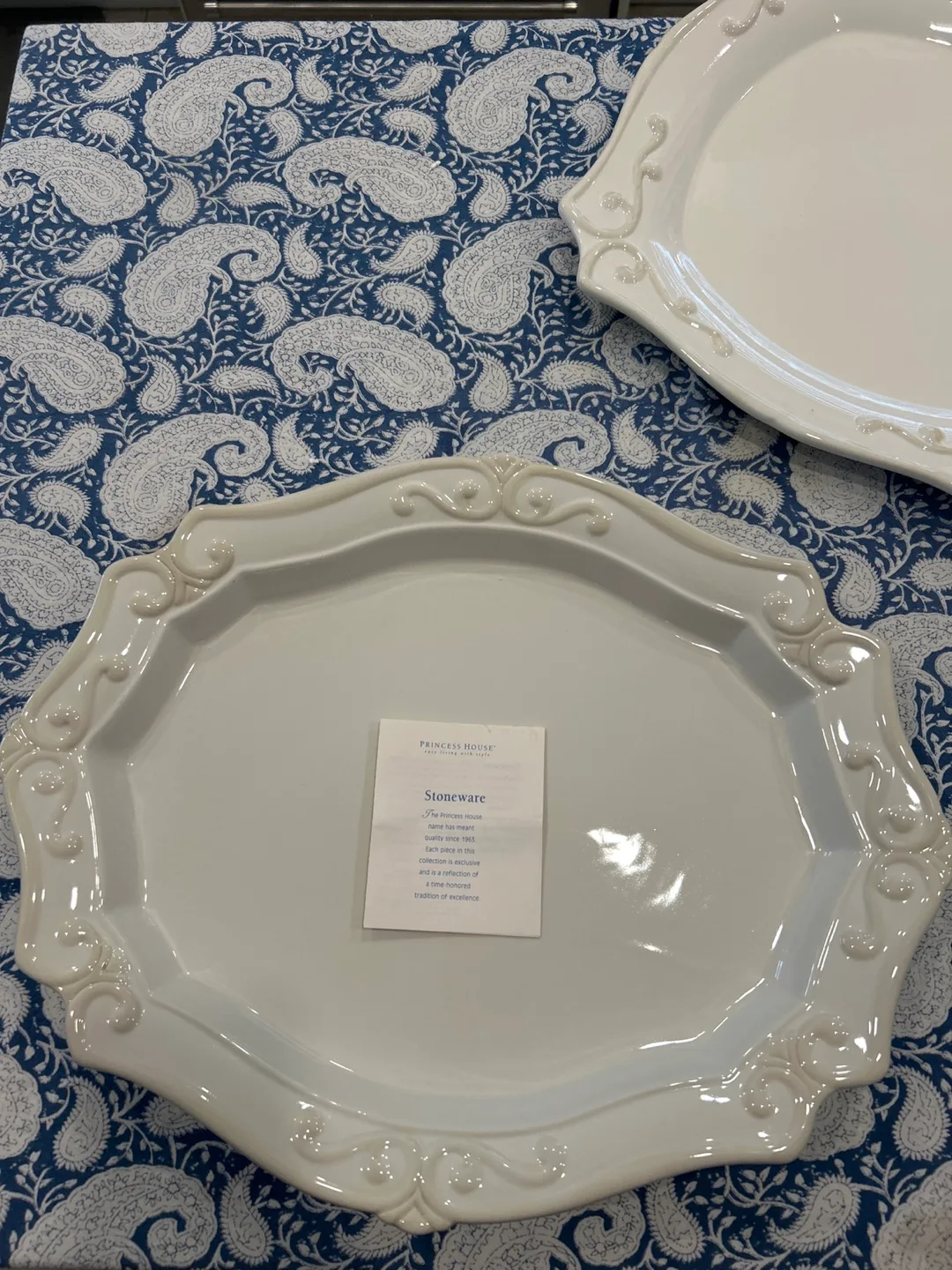 Princess House Stoneware Serving Platter