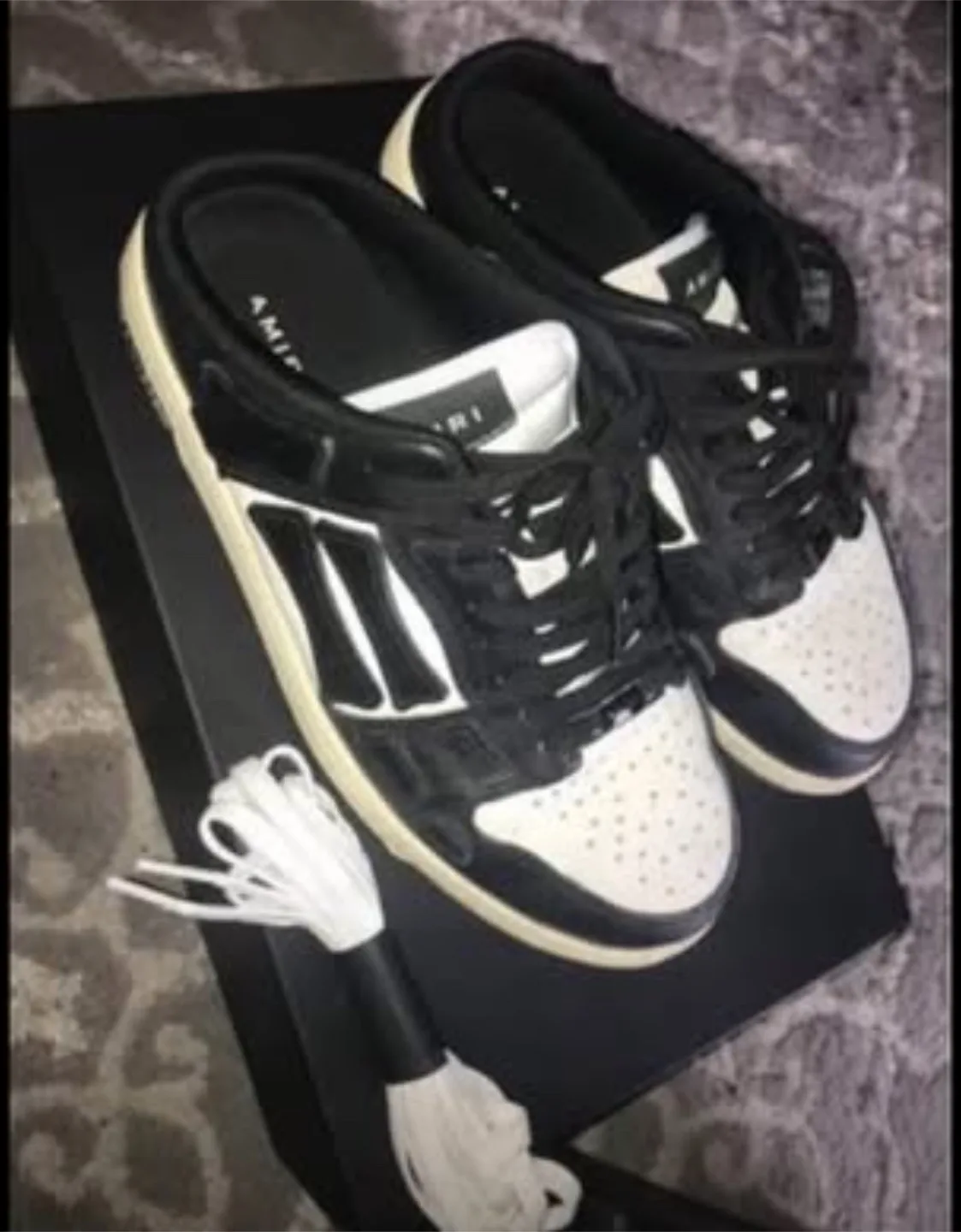 AMIRI Skel Top Mule Black/White Size 40 image indicator(2)