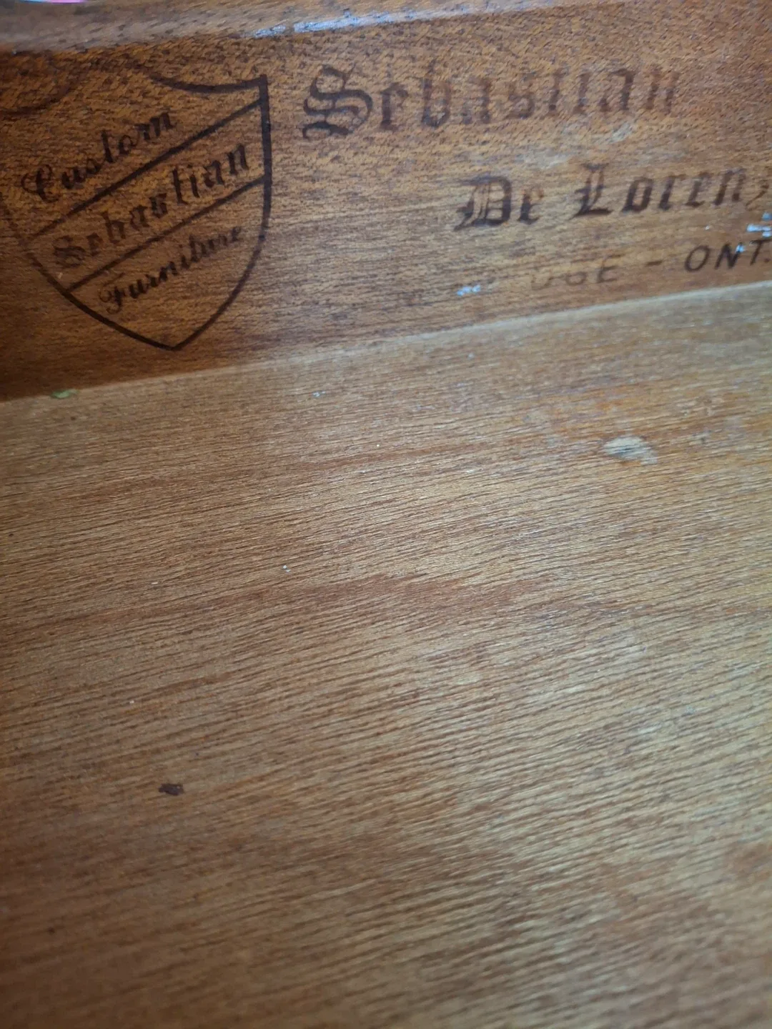 Antique round wood table image indicator(4)