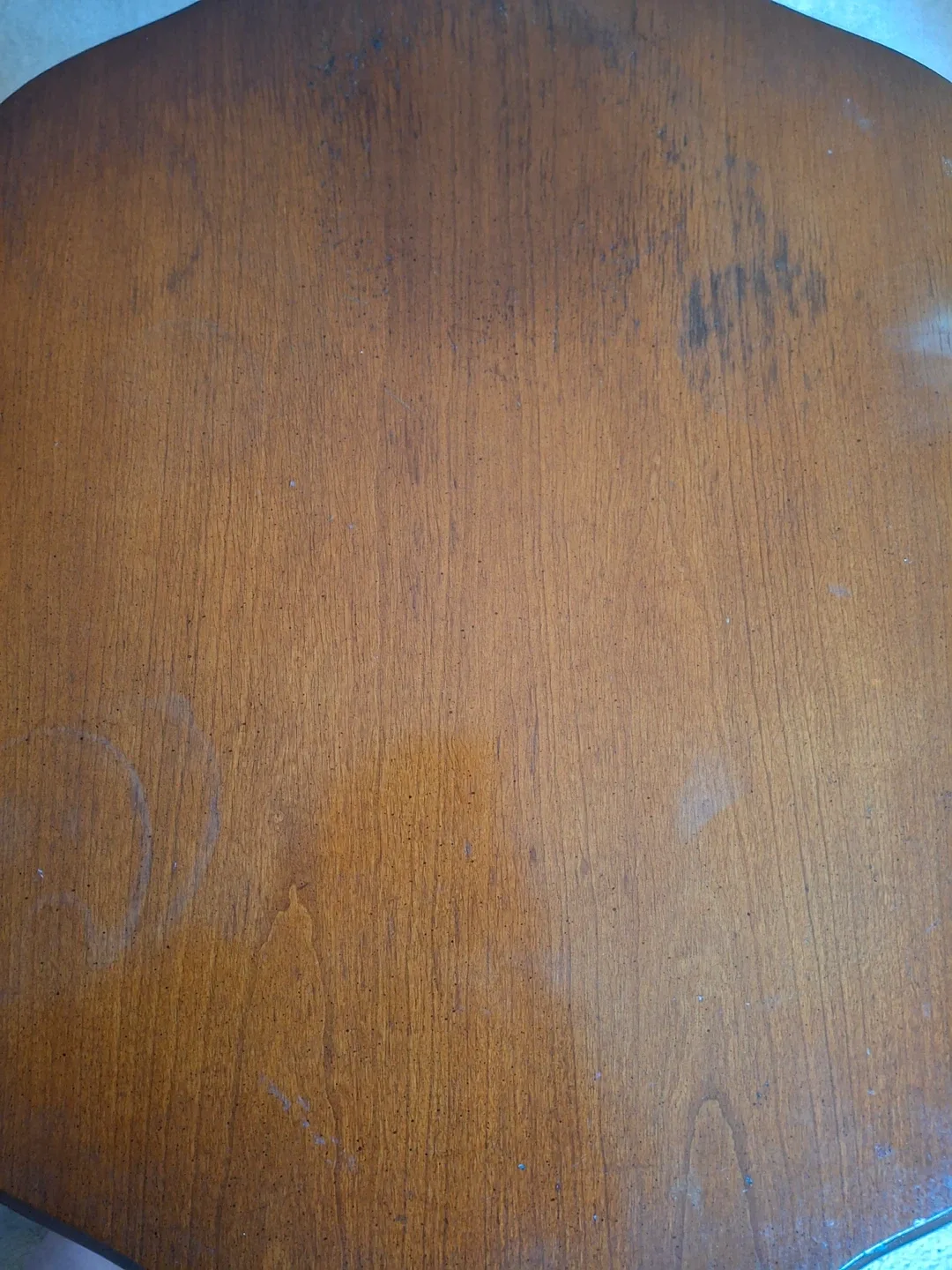 Antique round wood table image indicator(6)