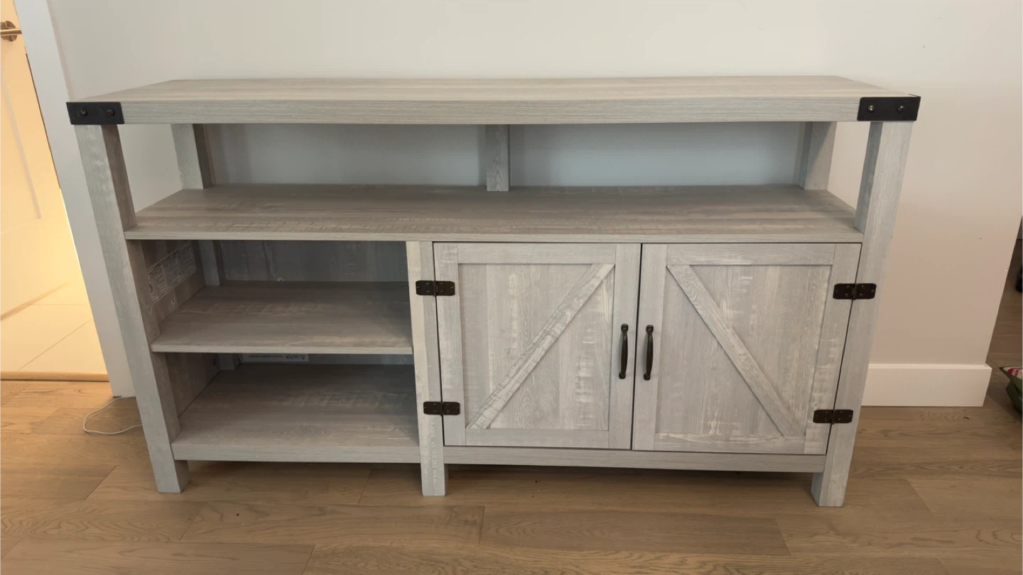 Marckson  Barn Door TV Stand - Grey Wash