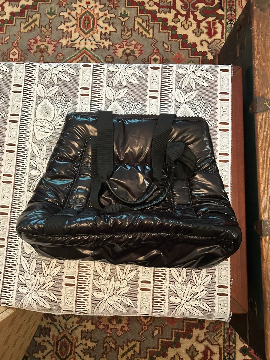 Puffer Tote Bag - Black thumbnail
