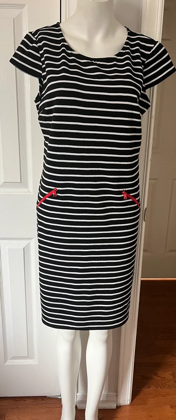 CHETTA B Striped Dress - Size 10 image indicator(4)