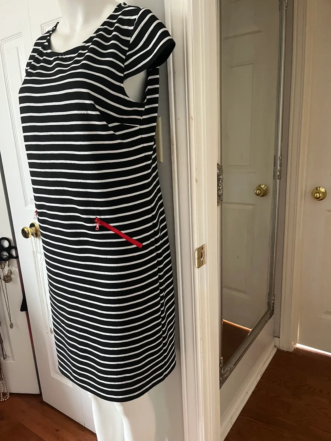 CHETTA B Striped Dress - Size 10 image indicator(5)