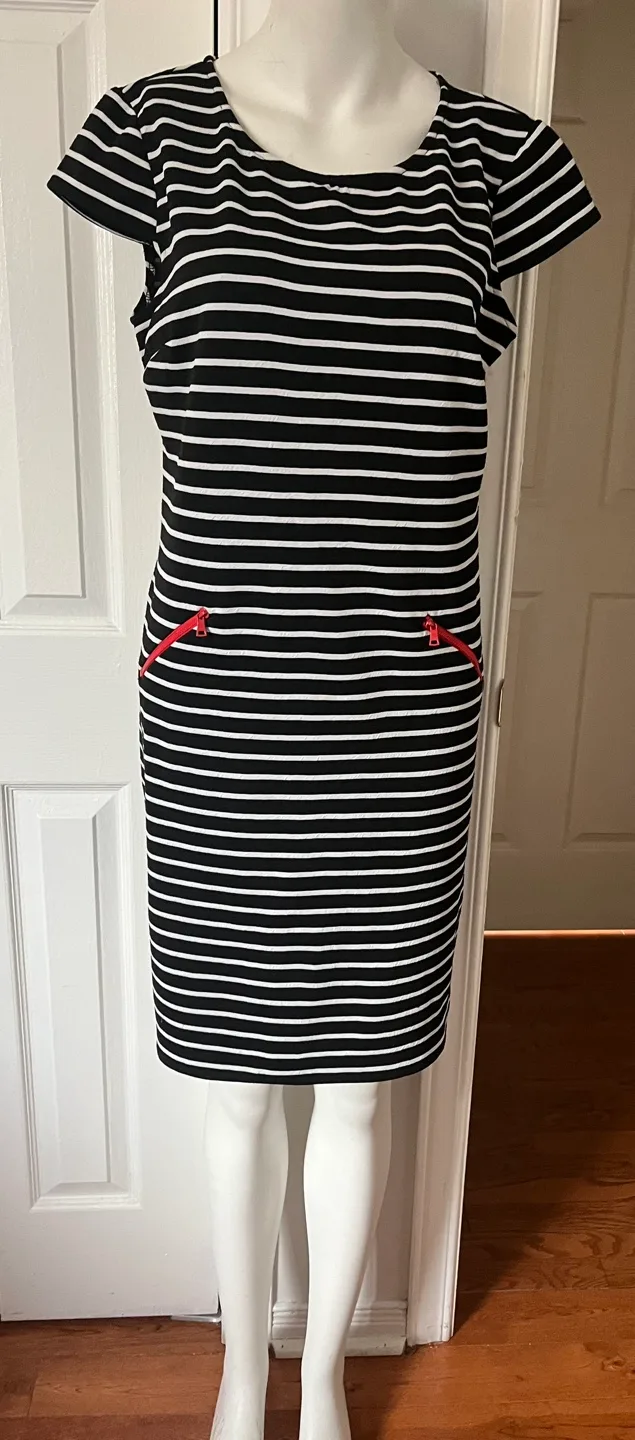 CHETTA B Striped Dress - Size 10 image indicator(2)