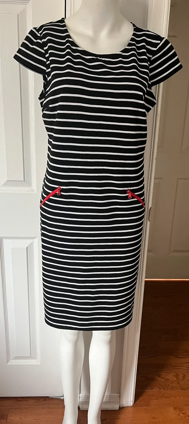 CHETTA B Striped Dress - Size 10 image indicator(3)