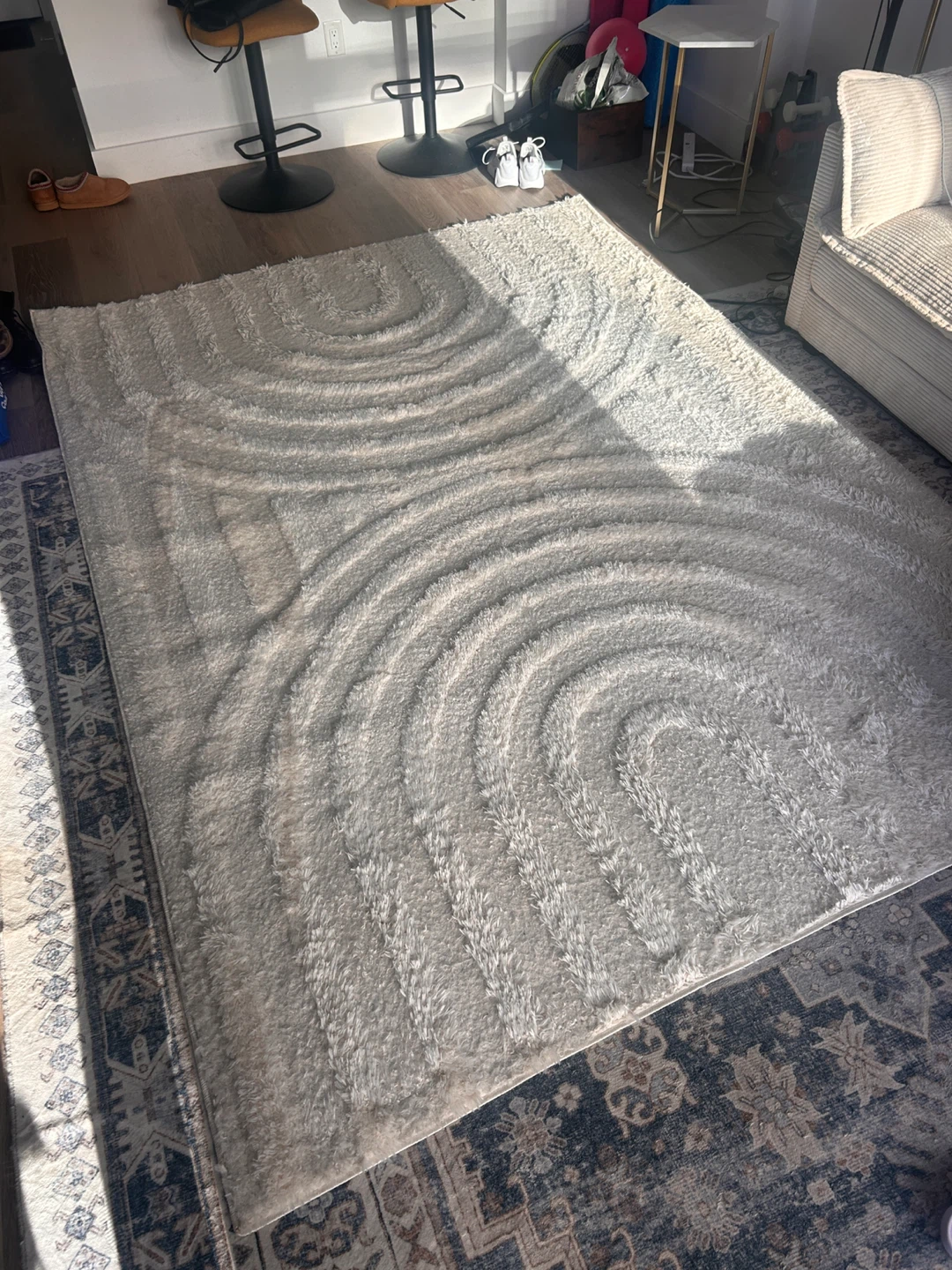 Beige shag area rug - photo 5