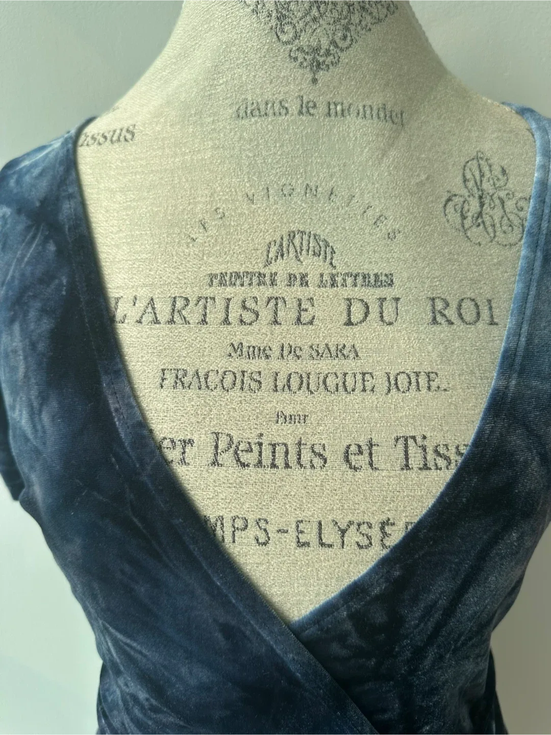 Blue Velvet Wrap Dress image indicator(6)