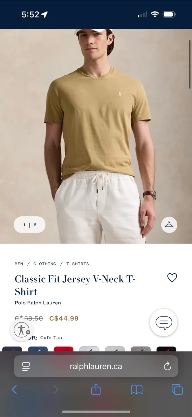 Khaki Polo Ralph Lauren T-shirt image indicator(4)