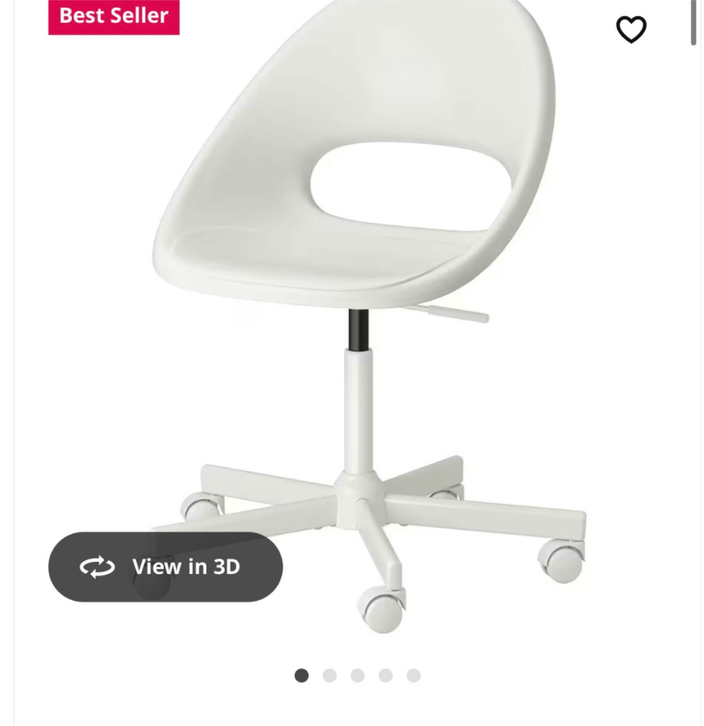 IKEA Vilgot White Swivel Chair