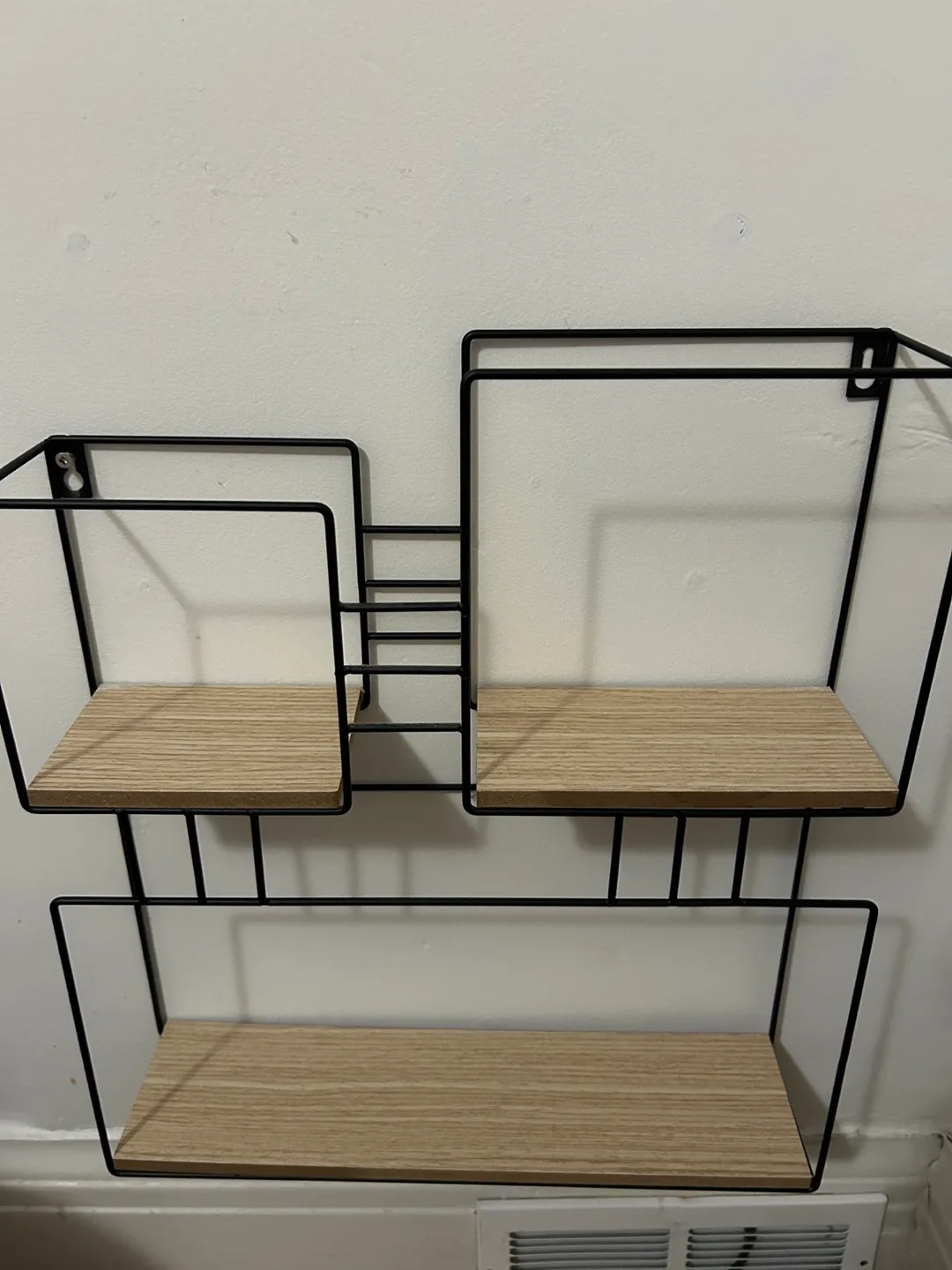 Umbra Black Metal & Wood Wall Shelf image indicator(3)