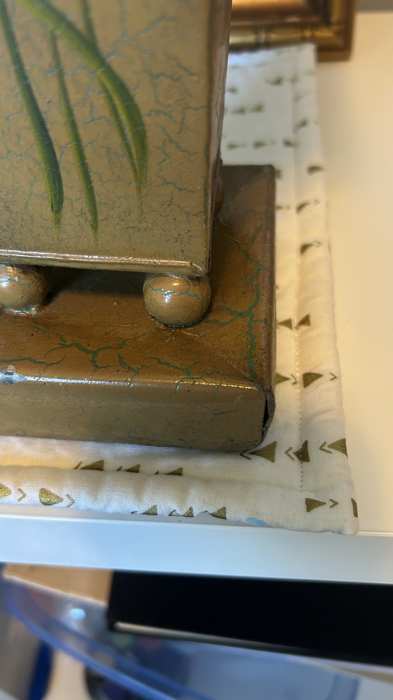 Vintage Metal Toleware Vases/Planters Mid Century - photo 3
