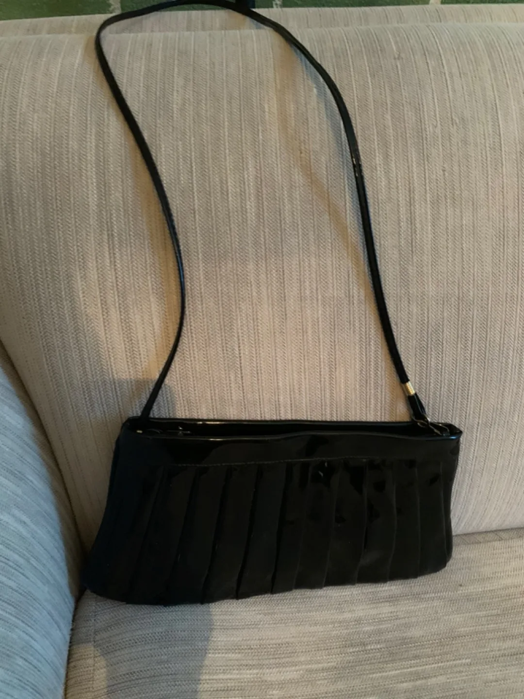 Black Patent Leather Clutch Purse thumbnail