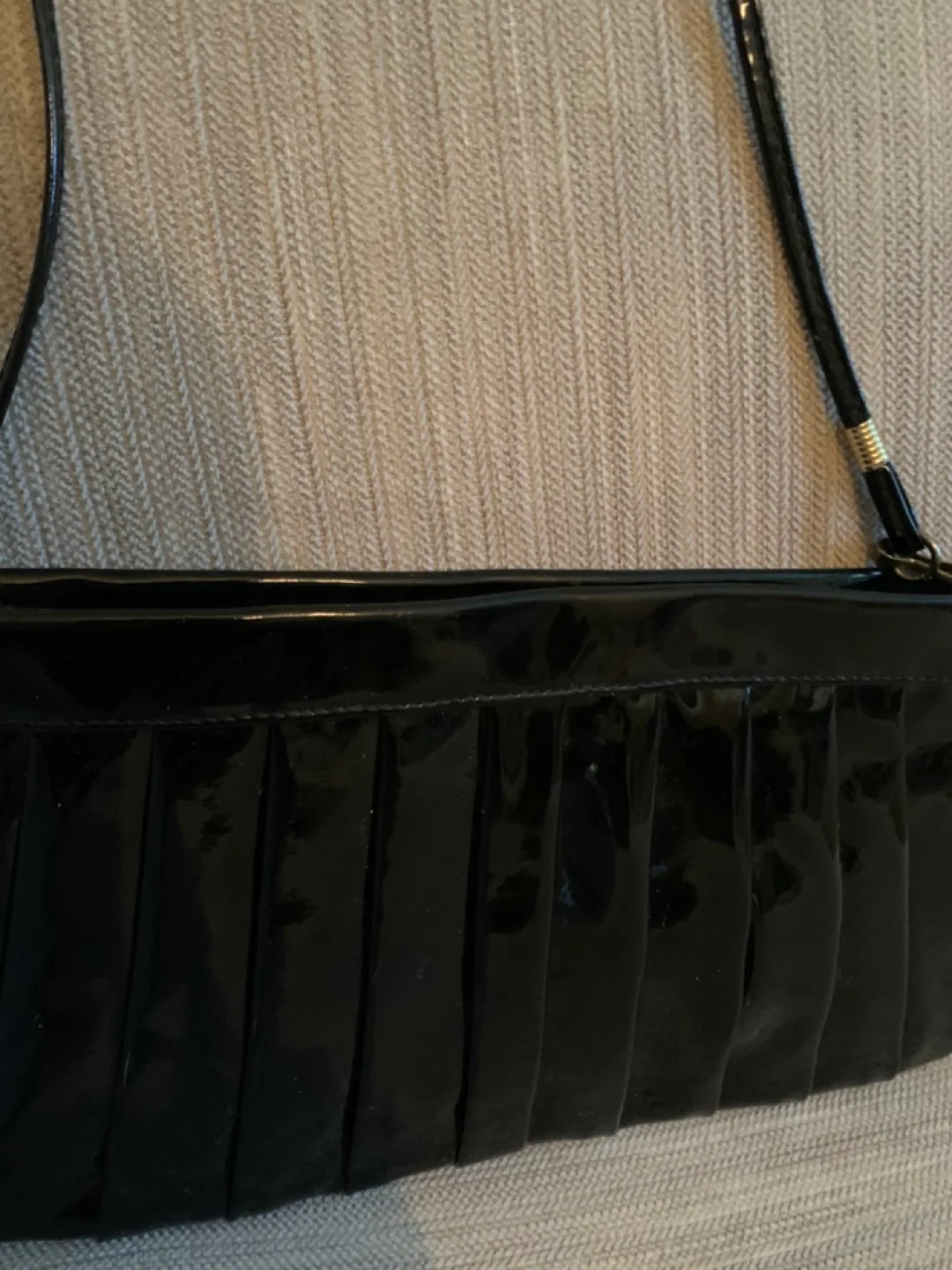 Black Patent Leather Clutch Purse image indicator(2)