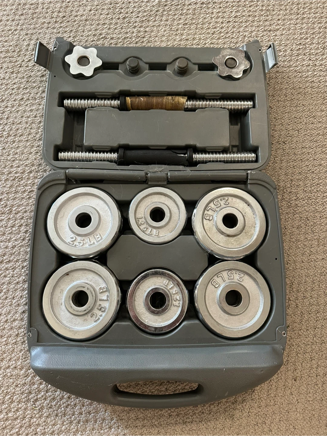 Weight Set with Case - 2.5 and 1.25LB Plates