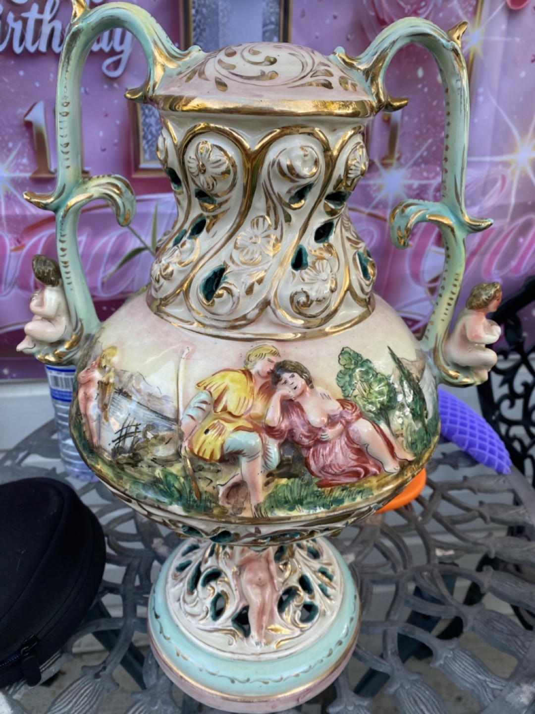 Vintage Decorative Vase with Handles - photo 3