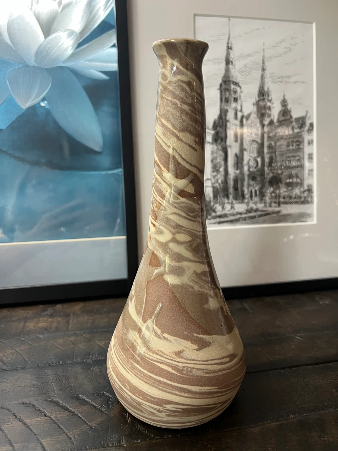 Swirl Pattern Bud Vase