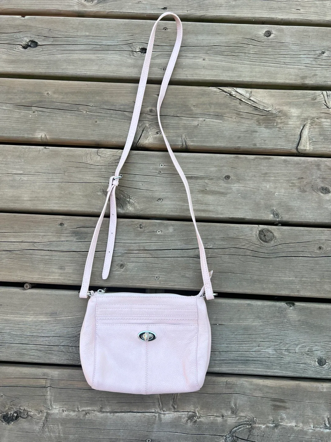 Danier Leather Crossbody Bag - Pink thumbnail