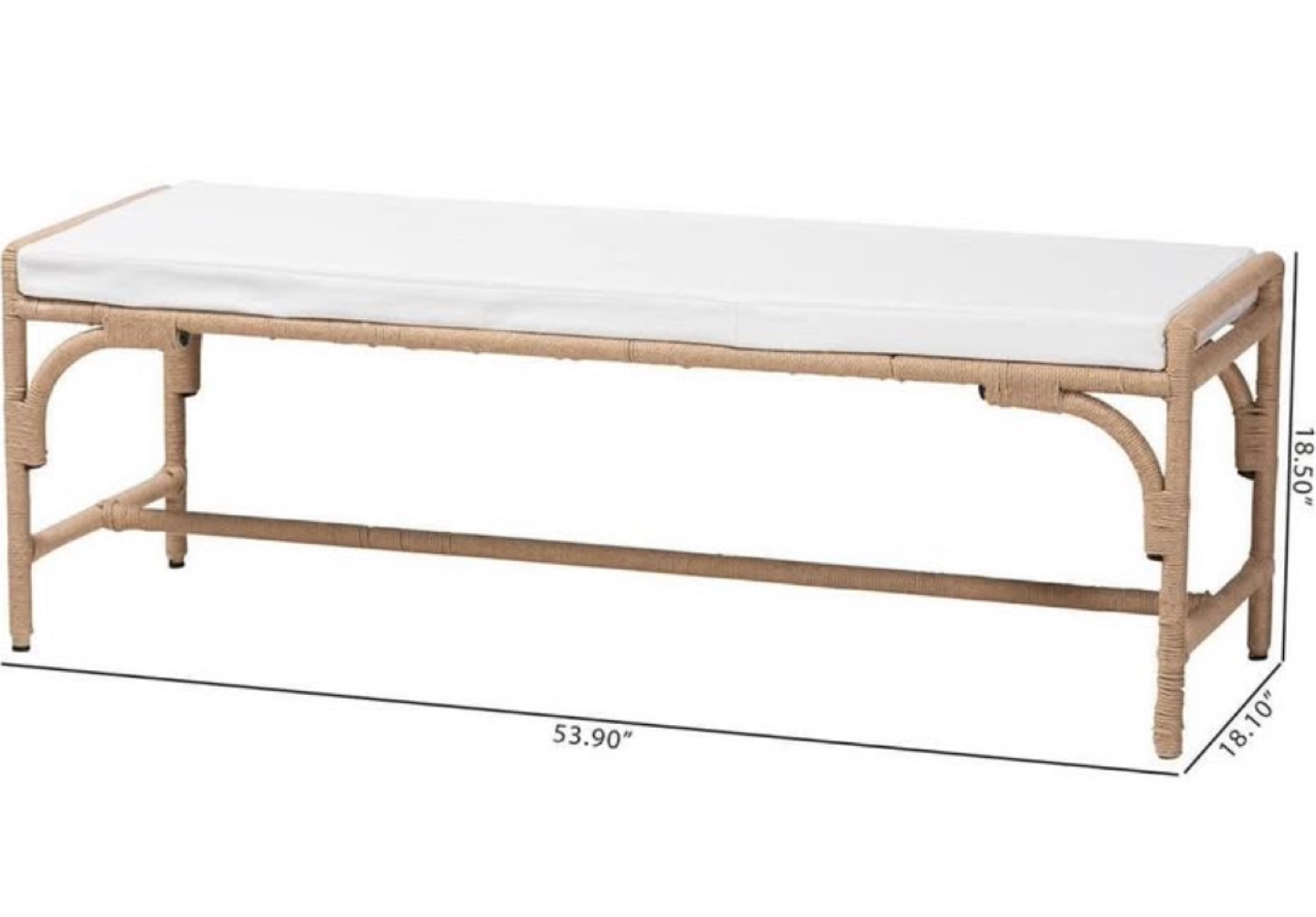 New Boho Bohemian Entryway Accent Bench Extra Seating - photo 4
