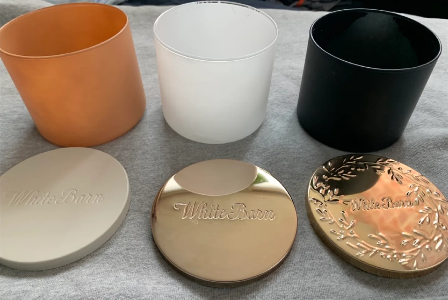 3 Large Empty B&BW Candle Jars 🥕 thumbnail