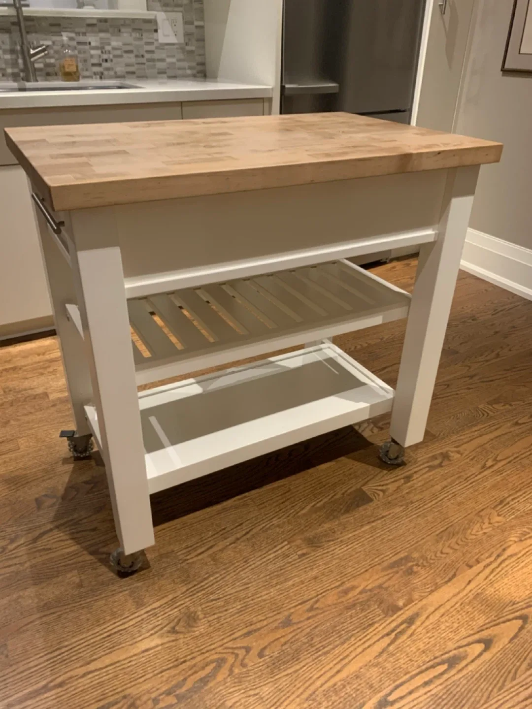 Kitchen Island Cart White & Wood thumbnail