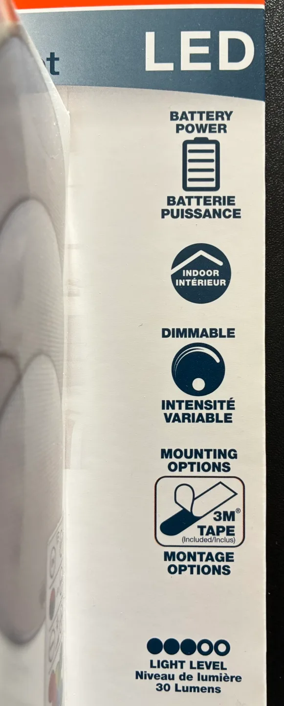 Sylvania LED Tap Lights w/ Wireless Remote (3 pack) - Brand New image indicator(2)