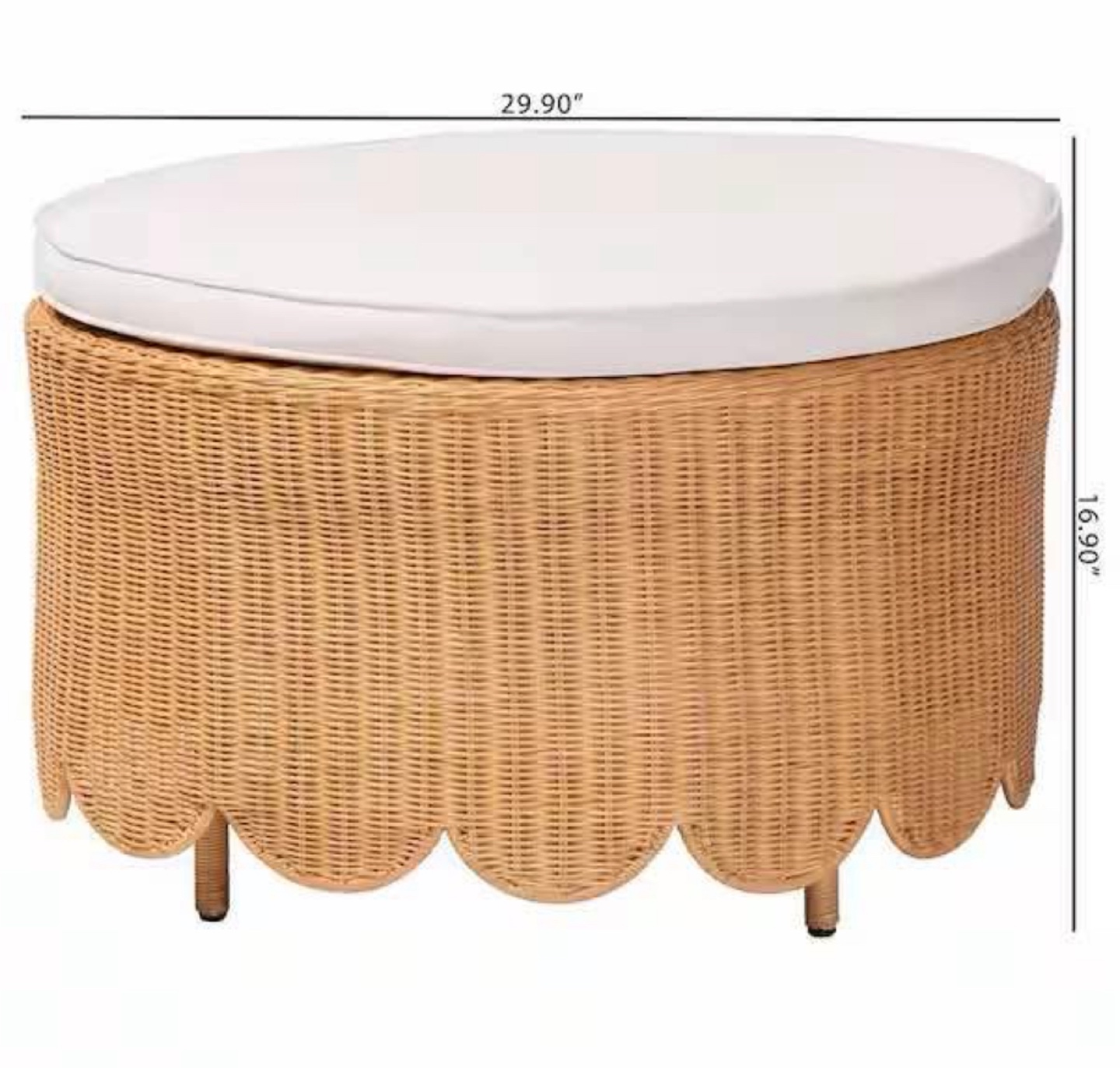 New Boho Bohemian Ottoman Coffee Table Accent Bench Seating - photo 4