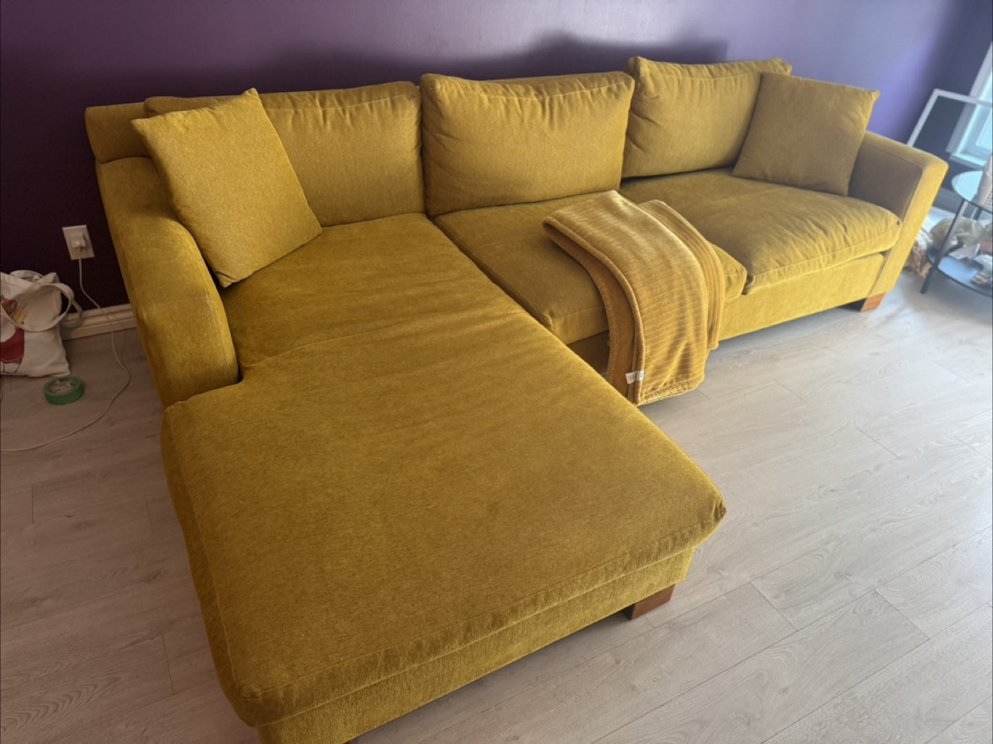 Modern Mustard Sectional Sofa - photo 3
