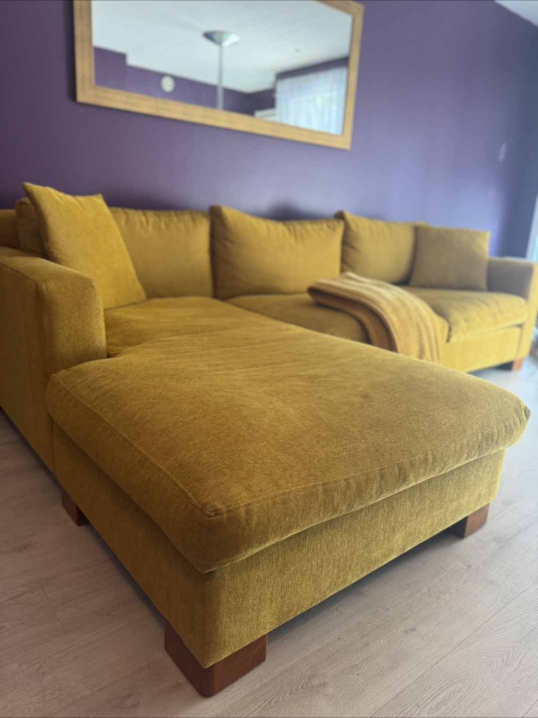 Modern Mustard Sectional Sofa