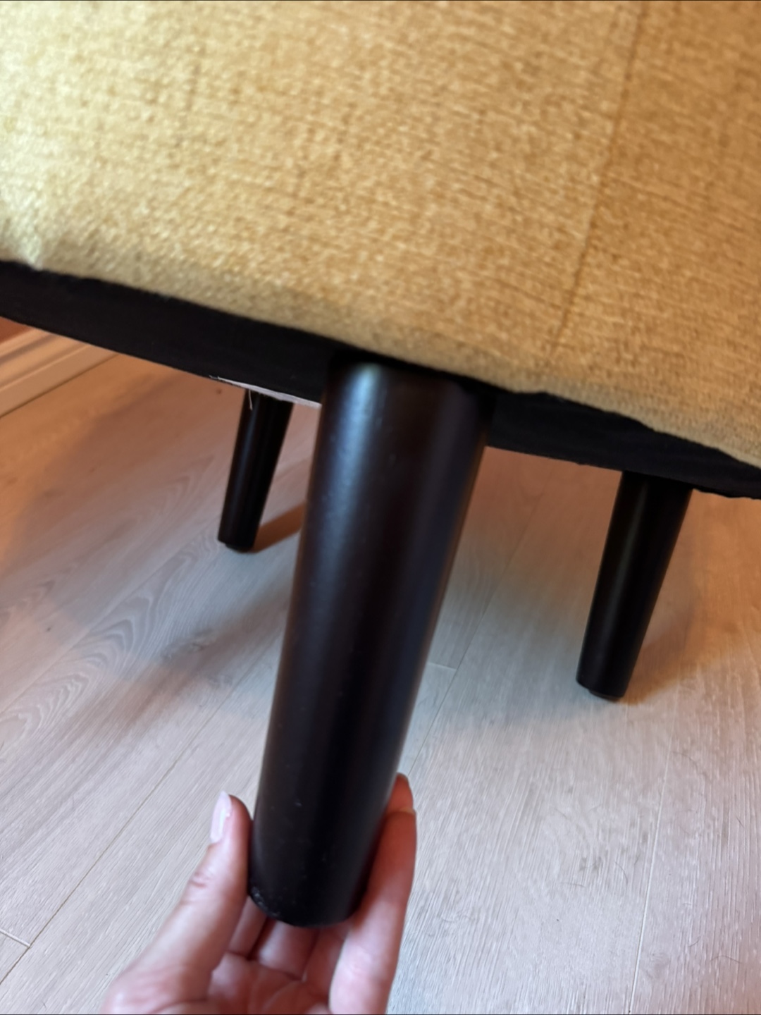 Upholstered Storage Ottoman - Mustard Yellow - photo 3