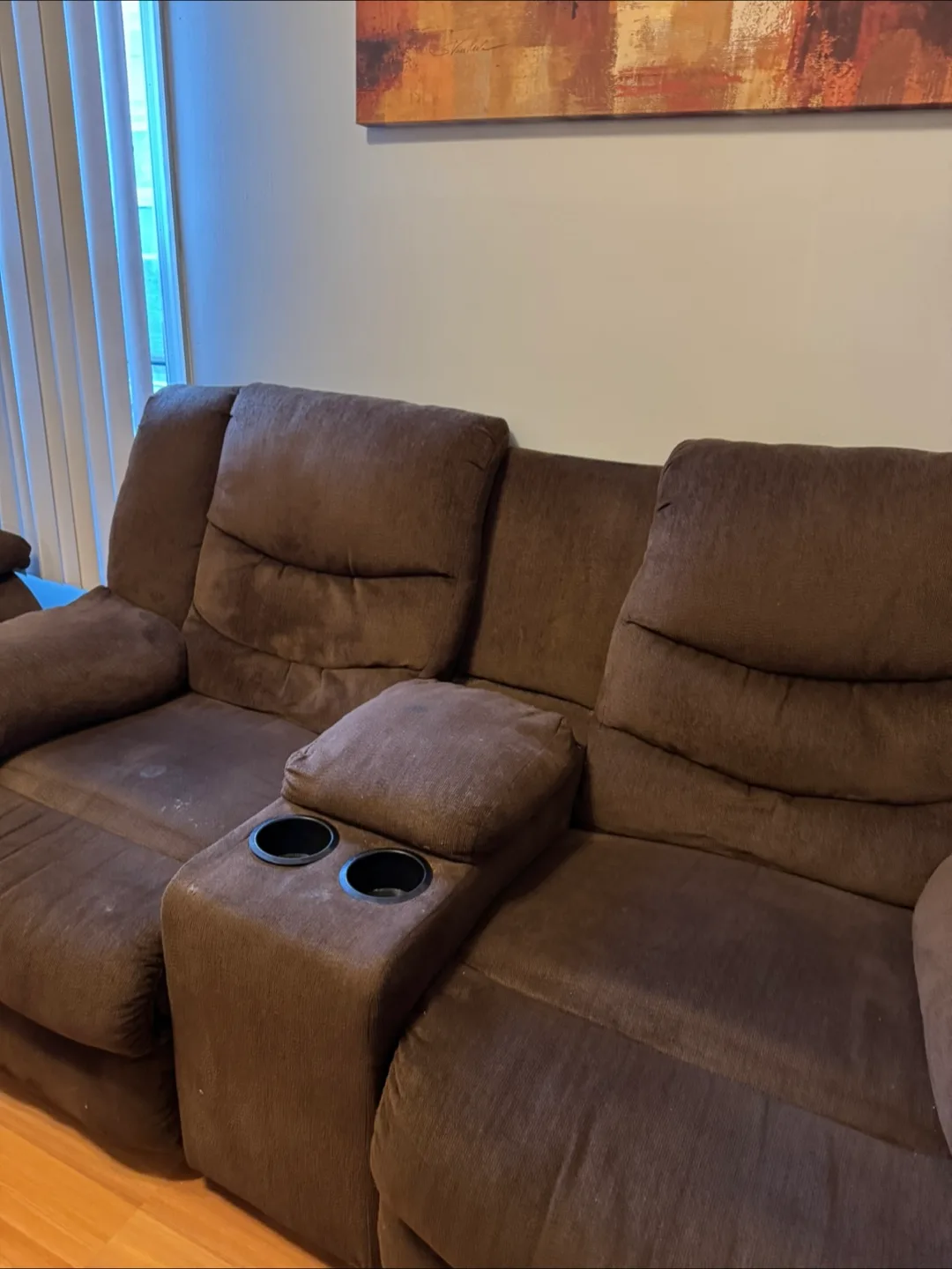 Brown Reclining Sofa image indicator(5)