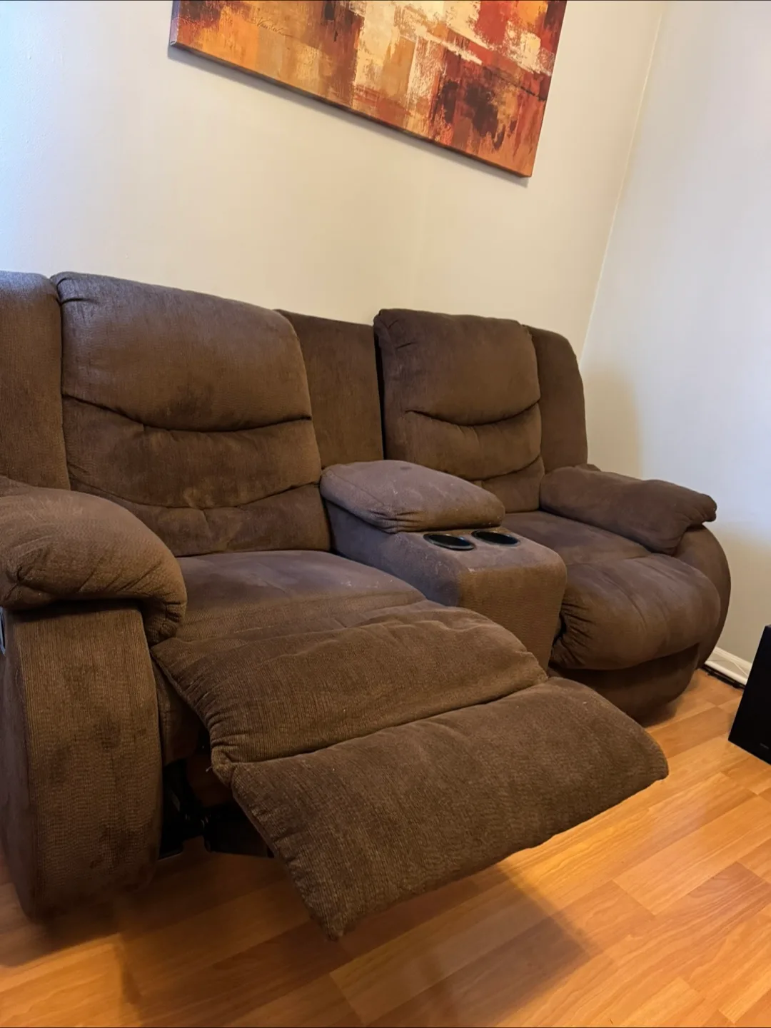 Brown Reclining Sofa image indicator(4)